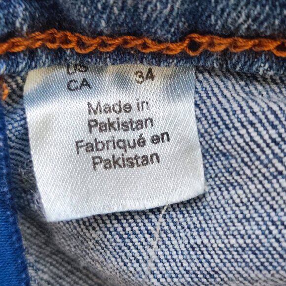 H&M Divided jeans men's size 34 Denim Blue Moto Style Slim Fit - Picture 5 of 9